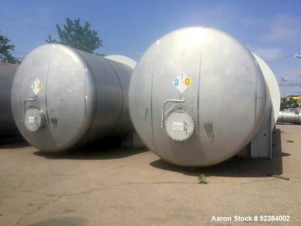 55500 gallon, HUB Technologies, Horizontal Pressure Tank, 316L Stainless Steel, dished top & bottom, saddles - Image 5