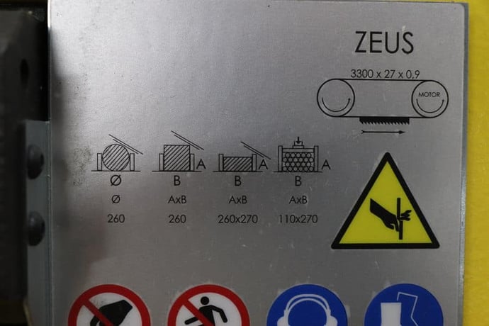 10-1/4" x 10-1/4" FMB #Zeus+CN, automatic horizontal band saw, 130" x 1" x .035" blade, 2 HP, 2022' - Image 10