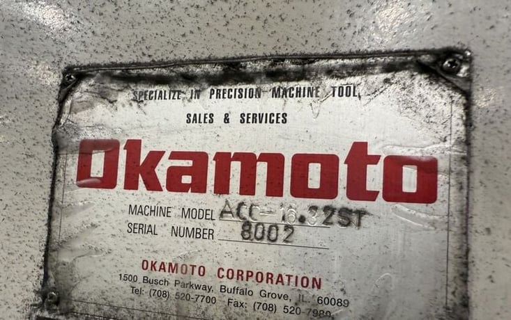 16" x 32" Okamoto #ACC-16.32ST, 3-Axis saddle type horizontal spindle surface grinder, electromagnetic chuck - Image 7