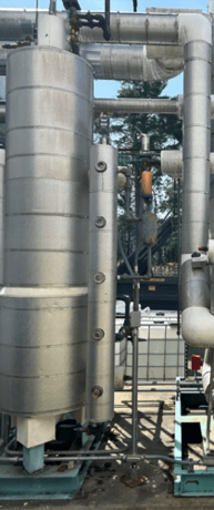 125 gallon RVS, Vertical Subcooler, 20" diameter x 96" length, 350 psi @ 300°F, 9" suction inlet/outlet, 2009 - Image 2