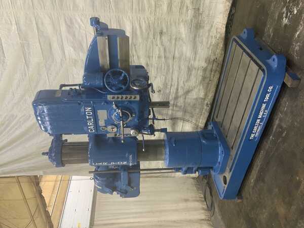 4' -13" Carlton #3A, radial drill, 53" x 42" base area, power arm clamping, power elevation, 5 HP - Image 1
