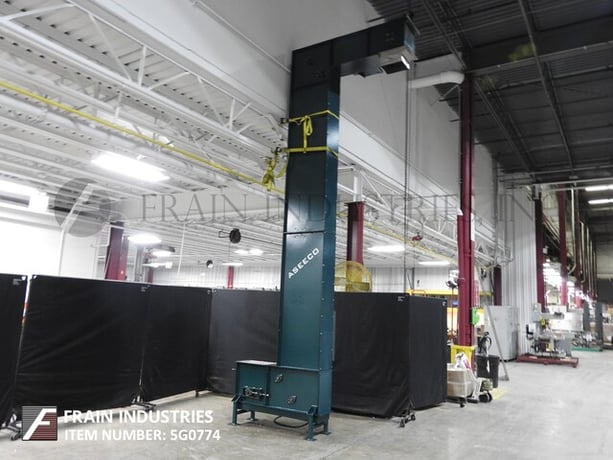Aseeco / PPM #ALS6CP, Z style bucket elevator, 6" x 4.5" x 3" product buckets, 182" discharge height - Image 1