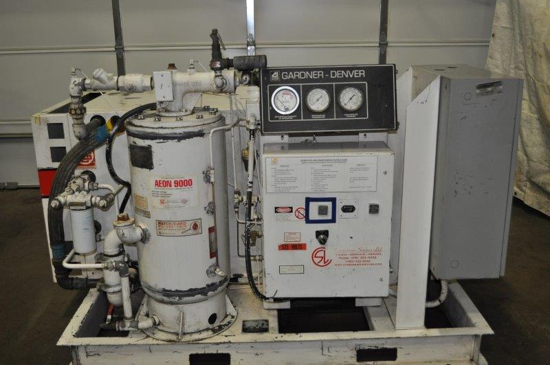 50 HP Gardner Denver #EBH99G, rotary screw / sliding vane air compressor, 125 psig, Electra Saver II, air - Image 1