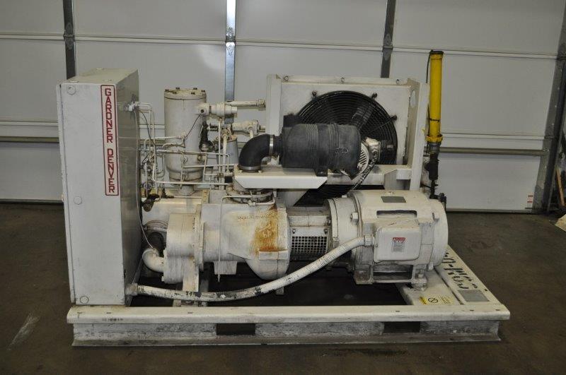 50 HP Gardner Denver #EBH99G, rotary screw / sliding vane air compressor, 125 psig, Electra Saver II, air - Image 5