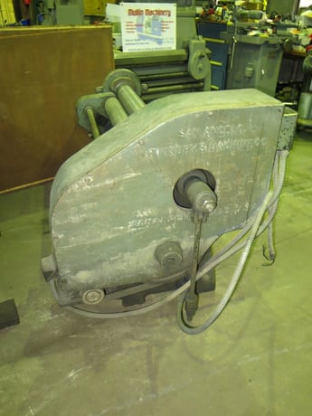 4' x 10 gauge San Angelo Foundry, plate roll, 5" diameter roll, manual drop end, 230/460 V. - Image 3