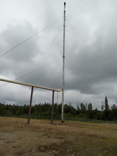 12" x 60' Brook Welding Services, guyed flare stack - Image 1
