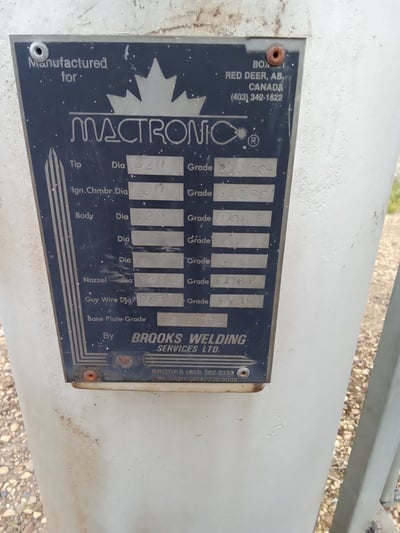 12" x 60' Brook Welding Services, guyed flare stack - Image 4