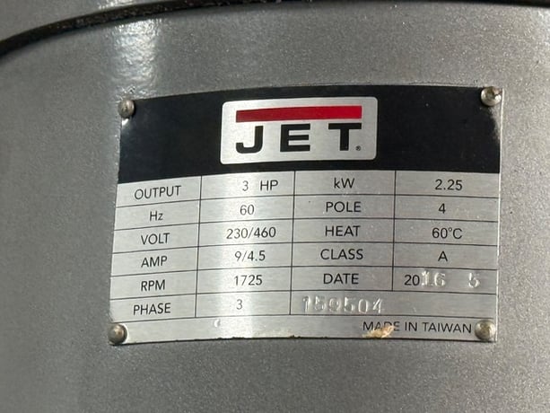 Jet #JTM-4VS, vertical mill, 9" x49" table, 3 HP, 34" x 12" x 14.5" travel, variable speed, R-8, 60-4200 RPM - Image 7