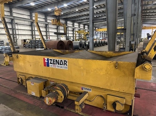 140000 lb. Zenar, Coil Transfer Car, (2) deck-mounted coils, (4) coil support arms - Image 1