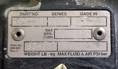 1" Graco #Husky, Diaphragm Pumps, Stainless Steel (5 available) - Image 3