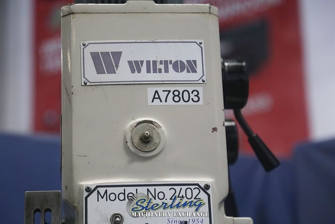 20" Wilton #2402, geared head hvy-duty variable speed floor drill press, #4MT, electromagnetic chuck, coolant - Image 9