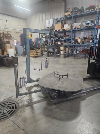 6000 lb. Coilmate #CM6048, motorized pallet decoiler, 48" outside dimension, loop Control, 1995 - Image 1