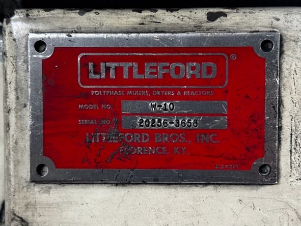 10 Liter Littleford #W-10, High Intensity Mixer, 125 psi jacket, on stand - Image 2
