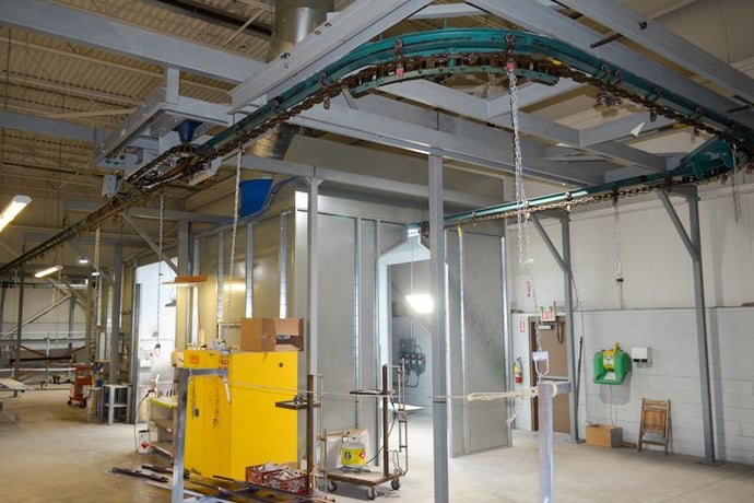 Supreme Air Systems, Conveyorized Paint Spray Line, (2) Open Face Free-Standing Dry Filter Paint Spray - Image 2