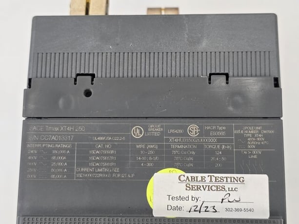 150 Amp. ABB SACE, TMAXXT4H250, Circuit Breaker, XT4 Kit, 3P, 600 Volts - Image 3