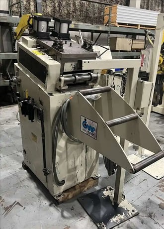 6000 lb. Coe Press Equipment, Servo coil feed line, 12" width x .187" thick, straightener, coil reel, PLC - Image 3