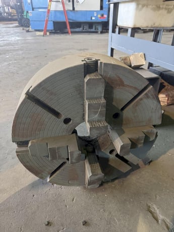 22" Hollow Spindle Chuck, 4-jaw, 6.5" center hole, 6" thick - Image 1