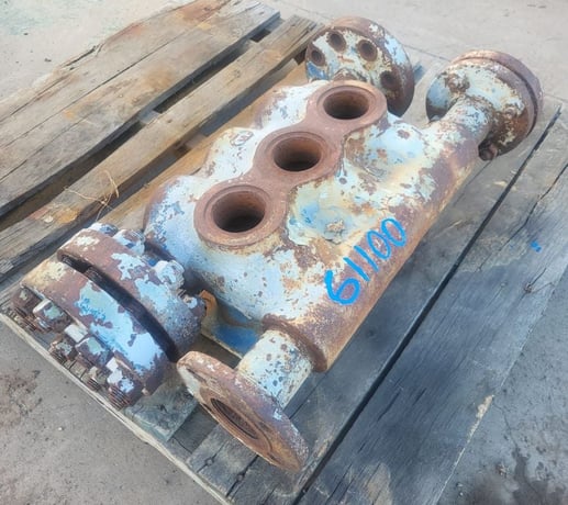 Wheatley #P-323, Triplex Pump Fluid End, 3.125" Stroke, Steel Fluid End, 2.5" NPT Suction, 2" NPT Discharge - Image 3