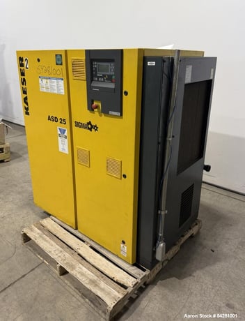 112 CFM, 125 PSIG, Kaeser #ASD-25, Rotary Screw Air Compressor, 25 HP, Sigma Control 2, 3550 RPM, 39567 - Image 1