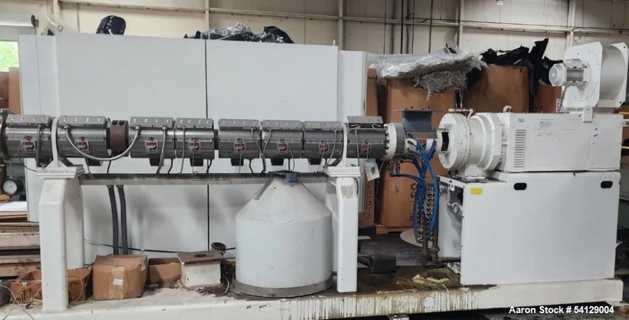 3" Welex #HS-3.0-40D-SV, Single Screw Extruder, water cooled, 40:1 L/D, 1520 RPM, 550 HP VFD Drive, Vented - Image 1