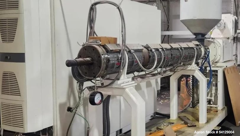 3" Welex #HS-3.0-40D-SV, Single Screw Extruder, water cooled, 40:1 L/D, 1520 RPM, 550 HP VFD Drive, Vented - Image 2