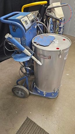 Powder system, Nordson #Surecoat, on cart with 80 lb. hopper - Image 2