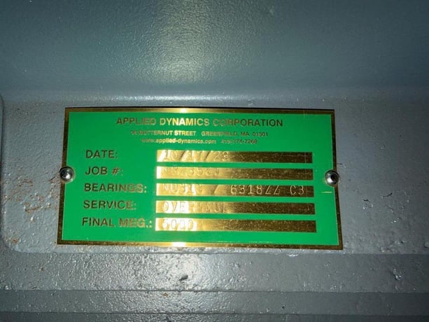 150 HP 1190 RPM General Electric Motors #SKS44733334D8, AC Motor, Continuous Duty, Frame 447T, 575 Volts, 3PH - Image 3