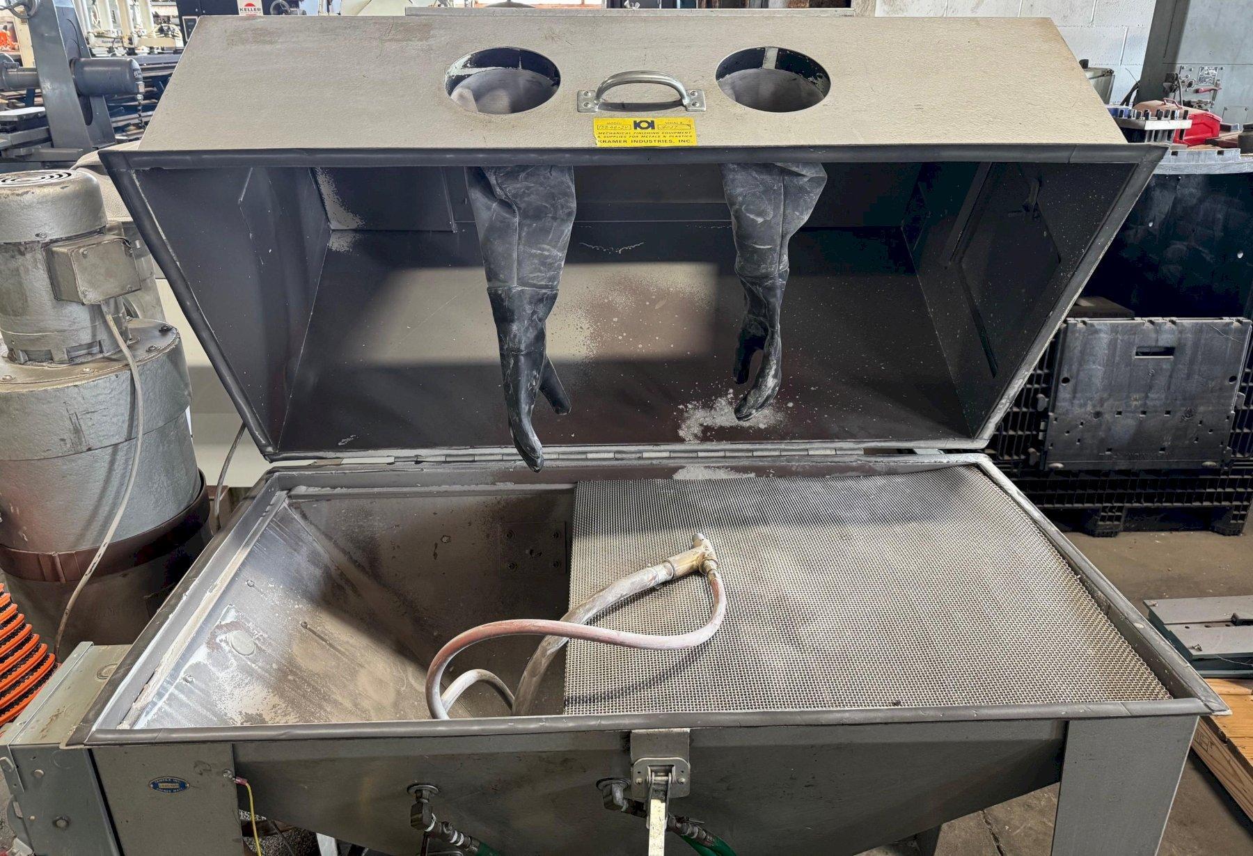 24" deep x 48" wide Kramer #TDB-48x24, Blast Cabinet, 10" x 22.5" window, 11" x 11" side door, Two Glove, 1/2 - Image 4