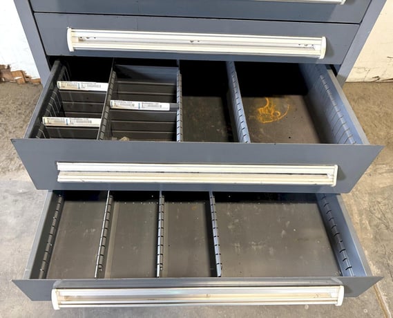 10 Drawer Stanley Vidmar Storage Cabinet, 30" width x 27-3/4" D x 59" H - Image 7