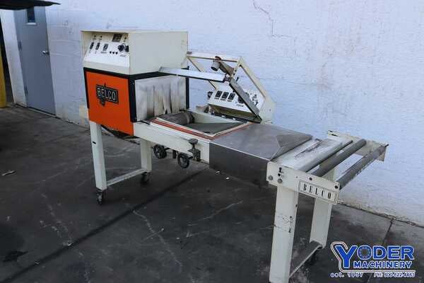 Belco #STC-2016, L-bar packaging sealer machine, 18" W x 24" L x 8" H tunnel, 20-550°F - Image 1