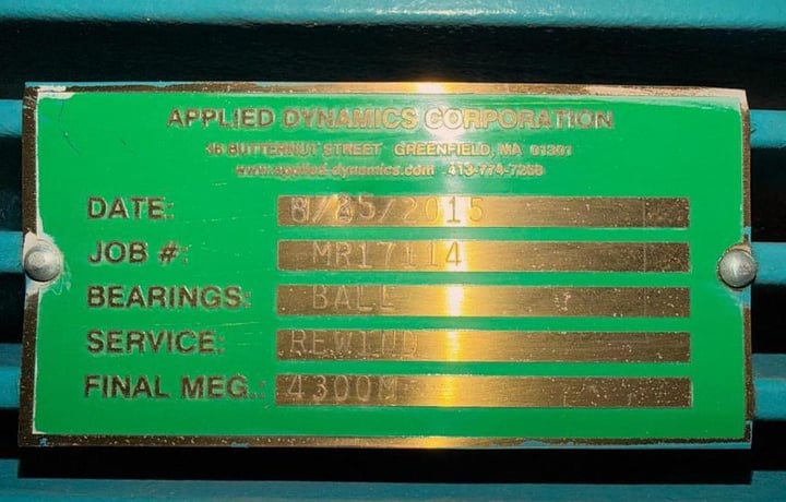 125 HP 1490 RPM General Electric Motors, AC Motor, Frame 445TS, 575 Volts, 117 amps, 2015 - Image 4