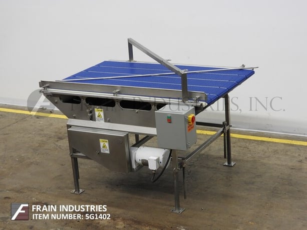 42" W x 68" L Stainless Steel, 5-lane accumulation table, 1-1/4"H adjustable product arm, 3-1/2"H guide rails - Image 5