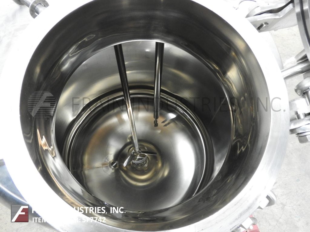 50 gallon Northland Stainless Inc., 316L Stainless Steel mix vessel, 24" OD x 29" straight wall - Image 2