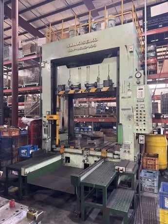 20-100 Ton, Sanki Seiko #SDP-1612-100, hydraulic die spottong press, 35.4" stroke, 55.1" DL, 1985 - Image 1