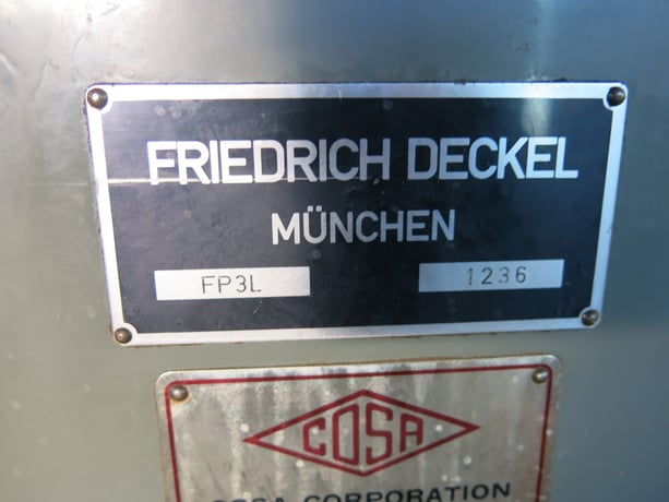 Deckel #FP3L, universal milling machine, 20-1/2" x39-1/8" table, tilting table, #40 taper - Image 5