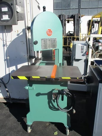 8.5" x 14.5" Roll-In #EF1459, gravity feed vertical band saw, casters - Image 9
