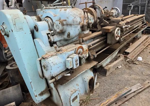 20" x 120" Boye & Emmes MT Co., vintage lathe - Image 2