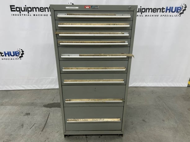 10 Drawer Rack Engineering Co., modular industrial tool storage cabinet with drill bits, 30" x 27-3/4" x - Image 1