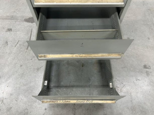 10 Drawer Rack Engineering Co., modular industrial tool storage cabinet with drill bits, 30" x 27-3/4" x - Image 4