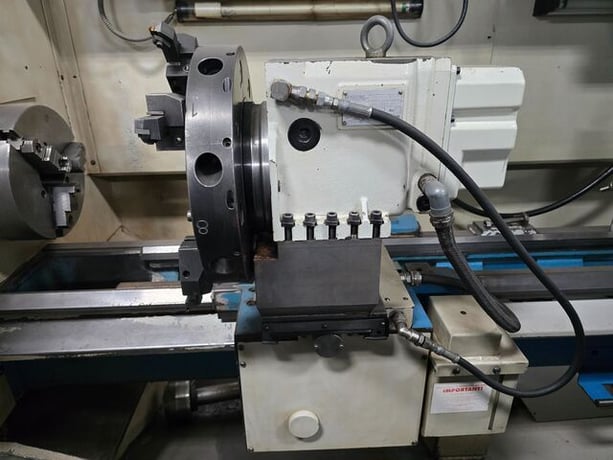 Clausing Metosa #CNC2080, flatbed teach CNC turning center, 20" swing, 80" centers, 3.125" bore, D1-8 - Image 7