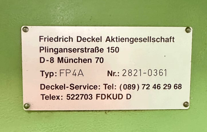 Deckel #FP4A, universal mill, Hurco Control, #40 taper - Image 3
