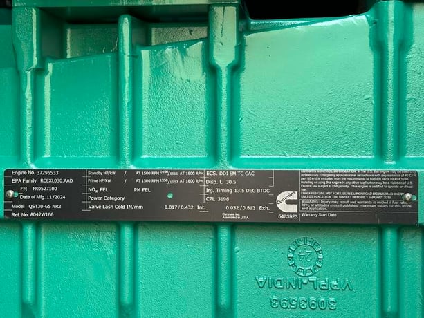 1000 KW Cummins #DQFAD, diesel generator set, 277/480 Volts, QST30-G5 NR2 engine, EPA Tier 2, sound - Image 5
