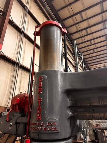 10' -26" Carlton #5A, Radial Drill, 4' 9" width x 10' 6" L working surface of base, 4" spindle diameter - Image 3