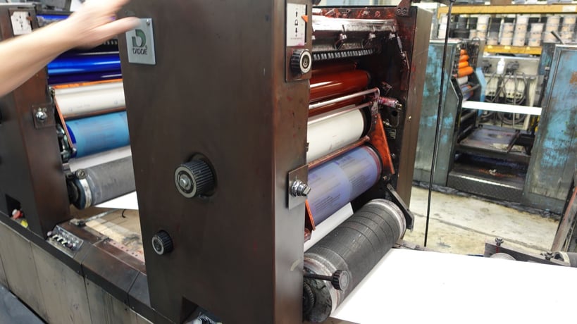 Diddie Glaser #ML, Web Offset Press, 8 color, 20.5" Web Width, 22" variable cutoff, 1992 - Image 9