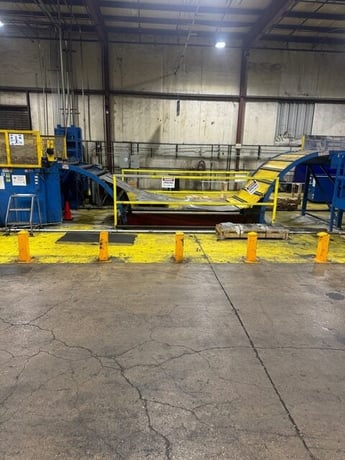 60" Red Bud / Red Bud Voss cut to length line, uncoiler, leveler, edge trimmer, feed, shear, stacker, 1999 - Image 7