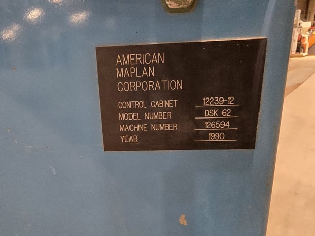 2.44" Maplan #DSK62, counter rotating conical twin screw extruder, 40 HP, 1990 - Image 9