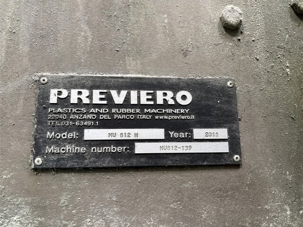 32" x 48" Sorema Previero #MU812H, wet granulator, 150 KW, 6 fly knives, 2 bed knives, 2011 - Image 10