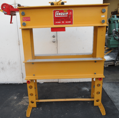 75 Ton, Enerpac, hydraulic H-frame press, table hoist - Image 1