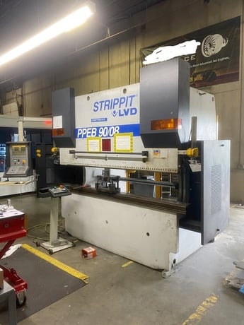 90 Ton, LVD #PPEB Cadman, CNC hydraulic press brake, 8.2'OA, 80" between housing, 7.9"stroke, 12 HP - Image 1