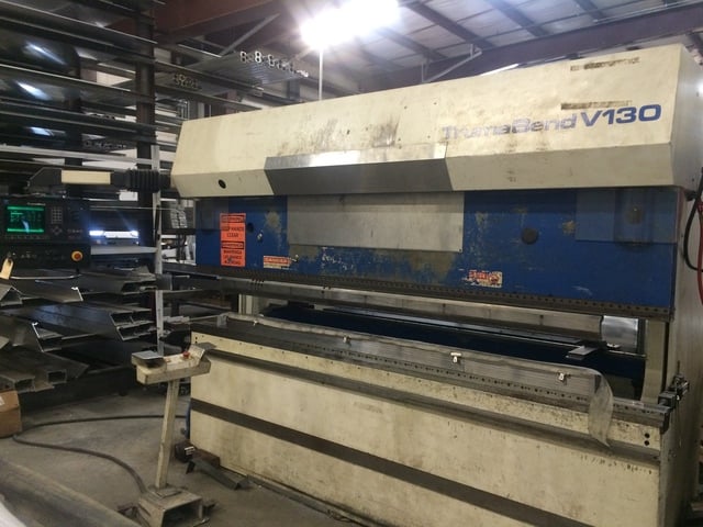 144 Ton, Trumpf #V130, hydraulic press brake,Delem DA 65 CNC, 10' overall, 106" between housing, 8.5"stroke - Image 1